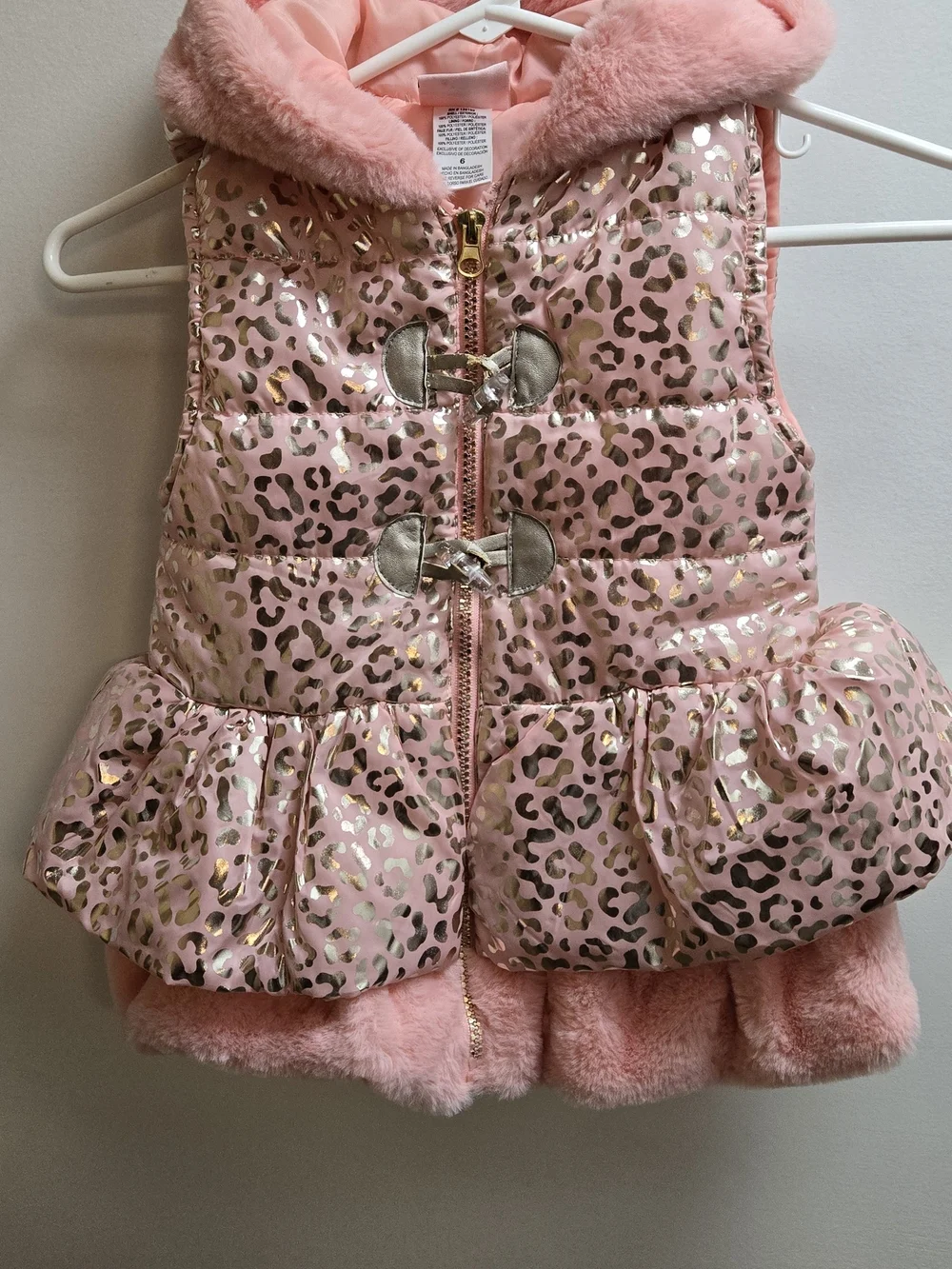 LITTLE LASS PUFFER VESTw/Fsux Fur